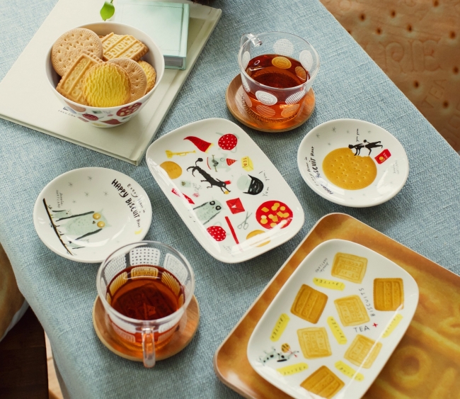 大阪正規  トレー MARIE コラボ 森永ビスケット × Tea Afternoon テーブル用品