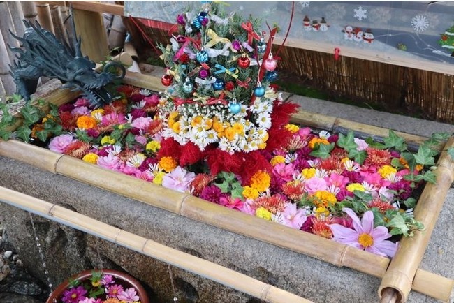 竹神社の花手水