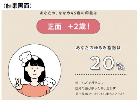 正面顔とななめ45度顔では印象が違う 比較したときの見た目年齢差がわかる ななめ45度 チェック サイトを年7月日 月 より公開スタート 株式会社資生堂のプレスリリース