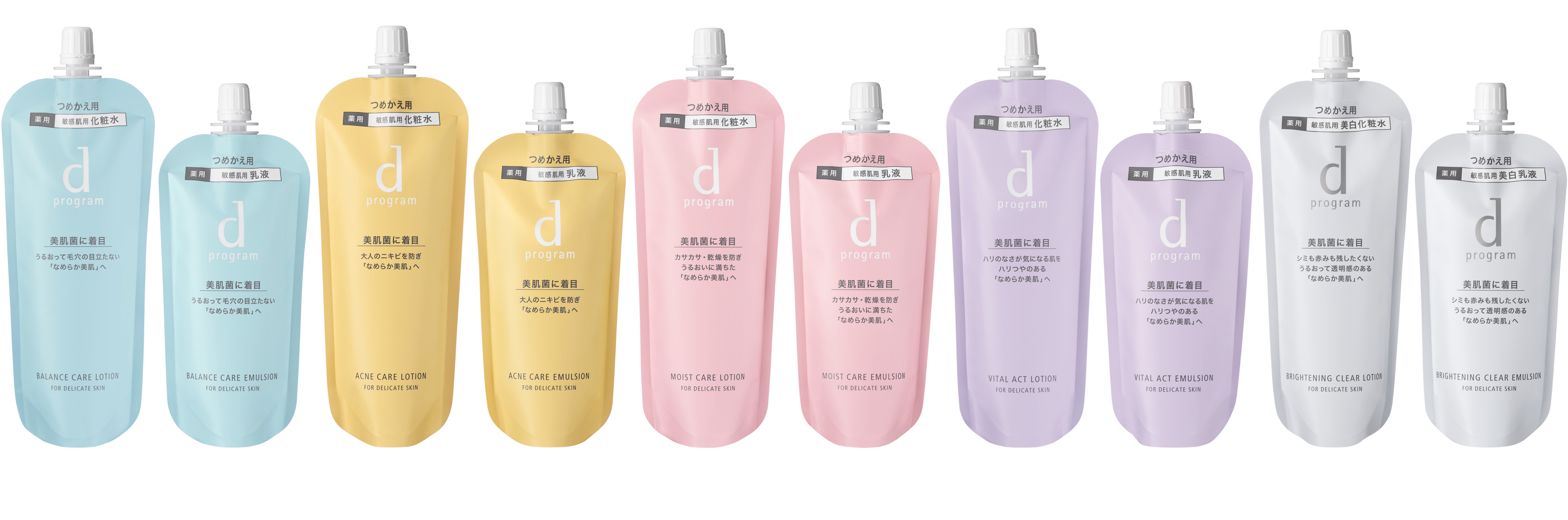 美肌菌」に着目したd プログラム。敏感肌用化粧水・乳液のつめかえ用