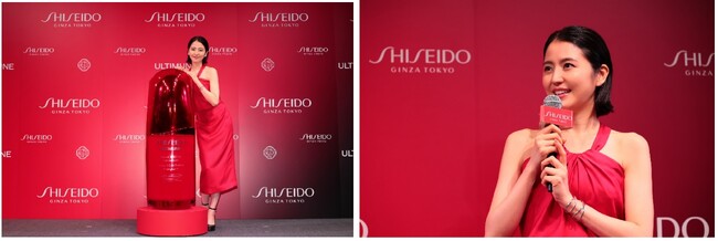 SHISEIDO 新美容液「アルティミューン」発表会に長澤まさみさんが登壇