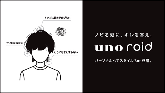 日本初 髪を切る間のヘアスタイリングの悩みに着目 学習型レコメンデーションエンジンを搭載したパーソナルヘアスタイルbotサービス Uno Roid ウーノ ロイド をline上にて提供開始 株式会社資生堂のプレスリリース