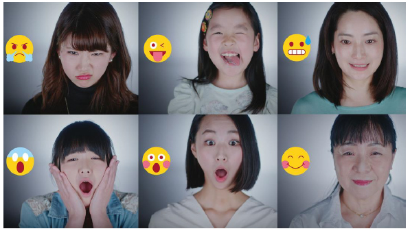 10～50代の女性が挑戦！モニターに映し出された絵文字と同じ表情を出せるのか『資生堂 表情プロジェクト』Web動画「EMOJIGAO