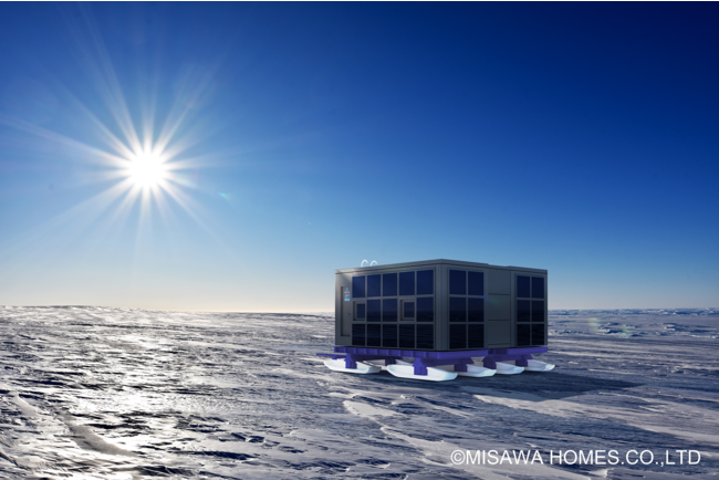 ミサワホームで実証中の月面における居住空間の提供を見据えた「南極移動基地ユニット」