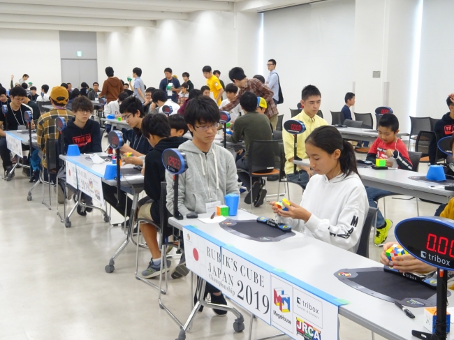 ルービックキューブ日本大会2019の様子