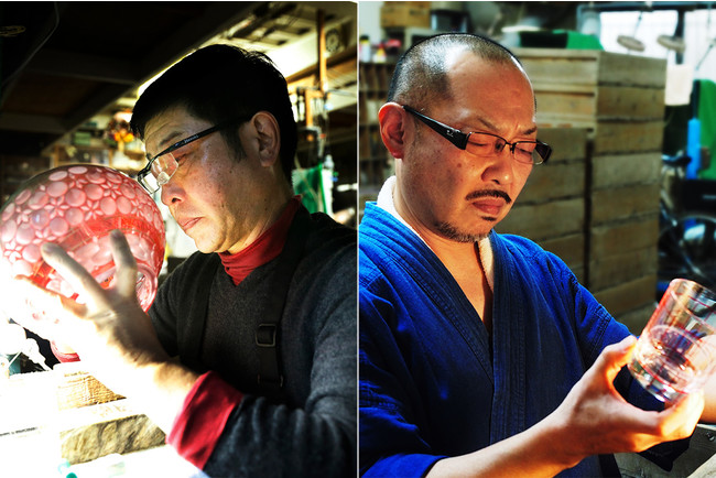 解説者に、伝統工芸士の篠崎英明氏(左)と根本達也氏(右)をお迎えする