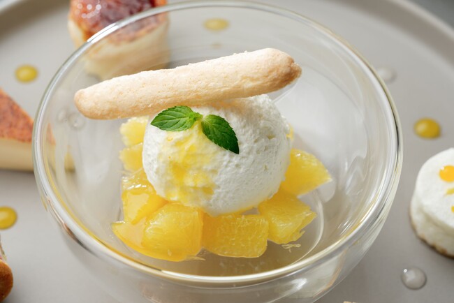 クレームダンジュと柚子ソース クレームダンジュと柚子ソース