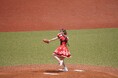 楽天VS日本ハム ファーム公式戦福島で激戦!始球式は東北応援アイドル『けっぱって東北』福島ゆか が見事な投球でエール!