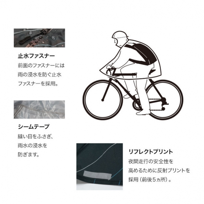 雨の日の自転車通勤・通学におすすめのレインポンチョに新作が登場 