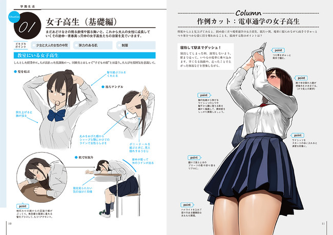 女の子をより魅力的に描くために 可愛い仕草やポーズをシチュエーション別に掲載 ちょっとドキドキする女の子の仕草を描くイラストポーズ集 発売 Cnet Japan