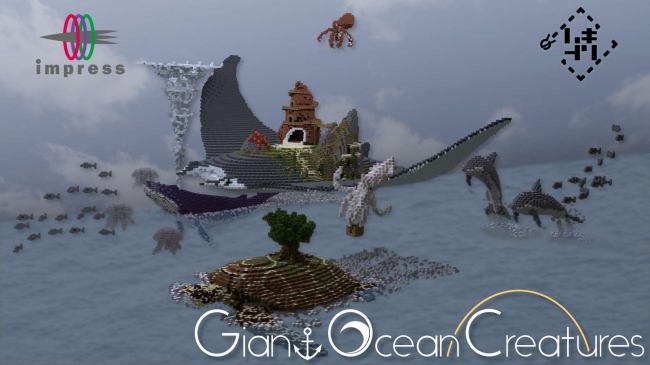 Minecraftゲーム内ストアに新参画クリエイターによる作品 Giant Ocean Creatures 空を泳ぐ島 を出品 株式会社インプレスホールディングスのプレスリリース