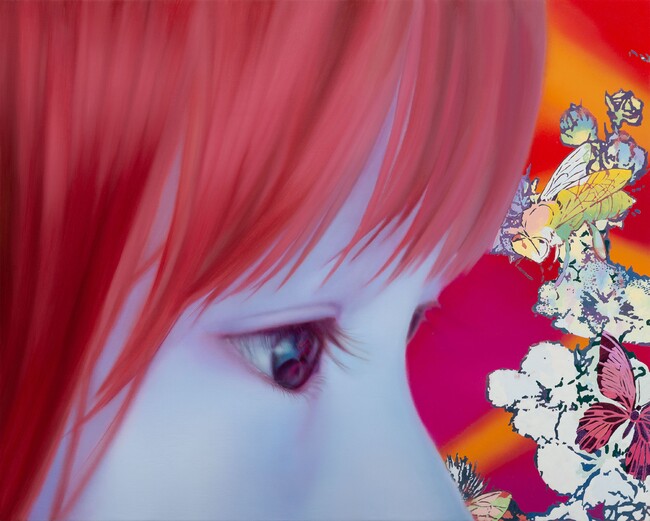 ひるまの星　2022　木製パネル、キャンバスに油彩、アクリル　73×91.3cm（Photo by Hikari Okawara）／参考作品