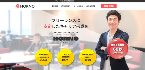 フリーランスに安定したキャリア形成を フリーランスコミュニティサービスhornoがリニューアル 株式会社ダイヤモンドファンタジーのプレスリリース