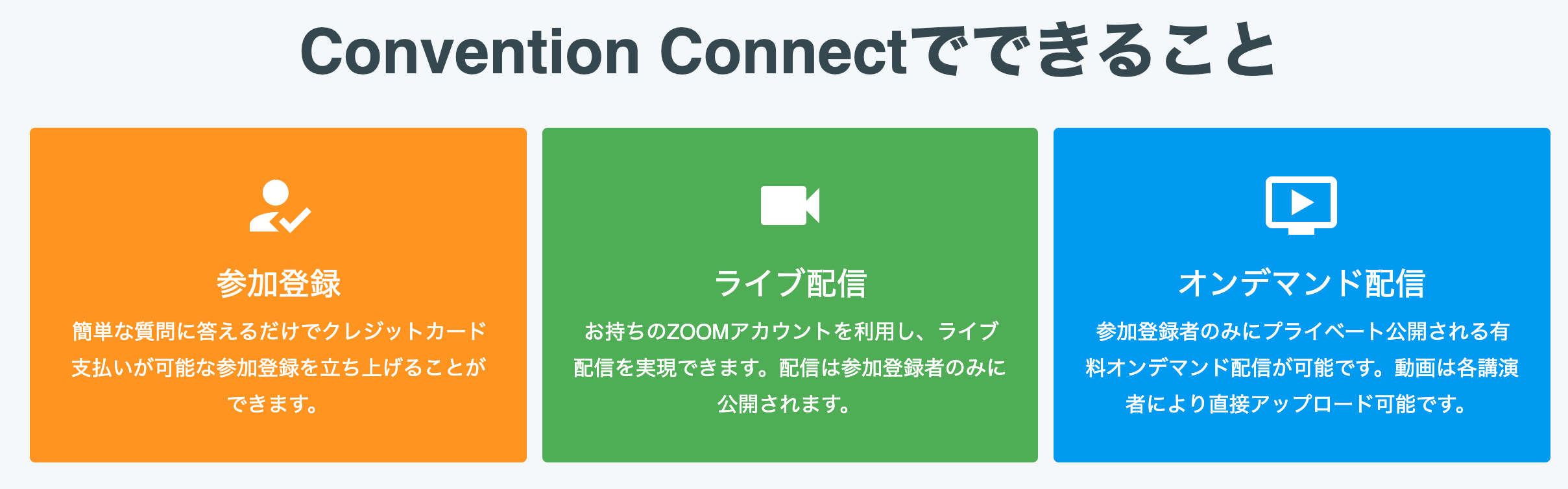 ライブ配信 オンデマンド配信双方に 対応した学会 研究会 講演会のためのオンラインコンベンションシステムの提供を開始 コンベンションクラウド合同会社のプレスリリース