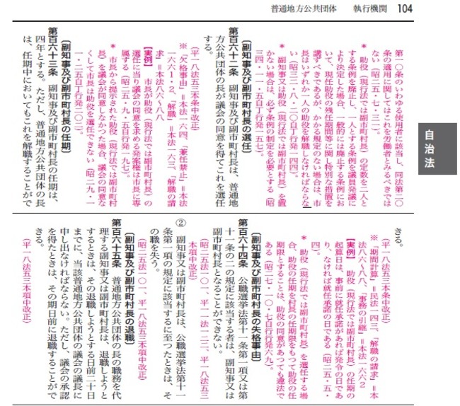 地方公務員法　地方自治法