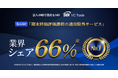 法人向け「期末時価評価課税の適用除外サービス」業界シェア全体の約2/3を占める66%※に伸長