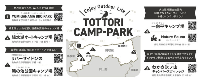 TOTTORI-CAMPPARK拠点マップ