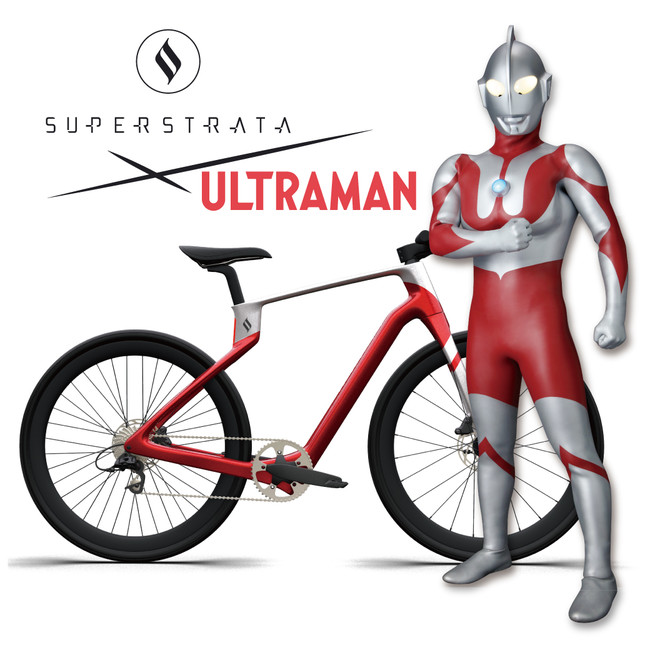ウルトラマンデザインのオーダーメイドカーボンファイバー製自転車