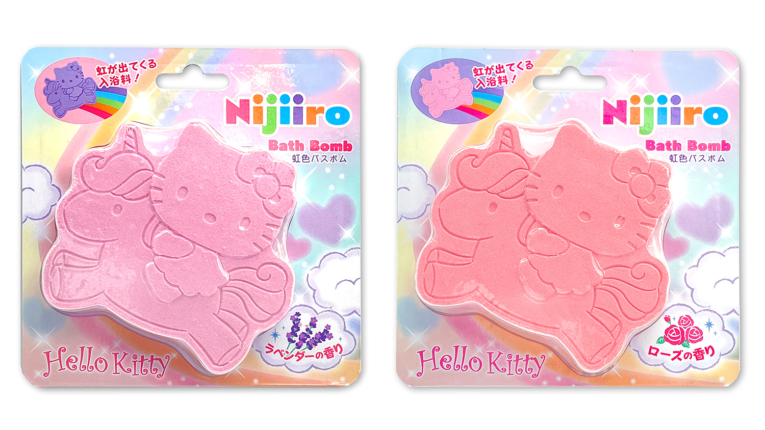 ユニコーンに乗ったハローキティが虹を架ける ハローキティ虹色バスボム 4月12日 月 新発売 株式会社あすなろ舎のプレスリリース