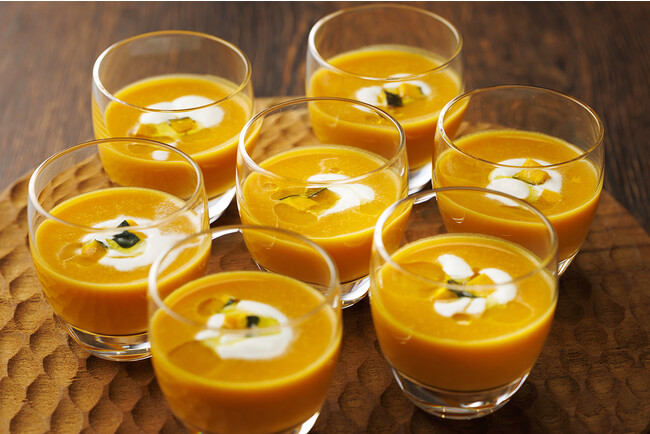 北海道産栗カボチャの冷製スープ 北海道産栗カボチャの冷製スープ