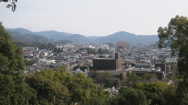 ザビエル公園から京都に似た山口市内を見渡すことが出来る