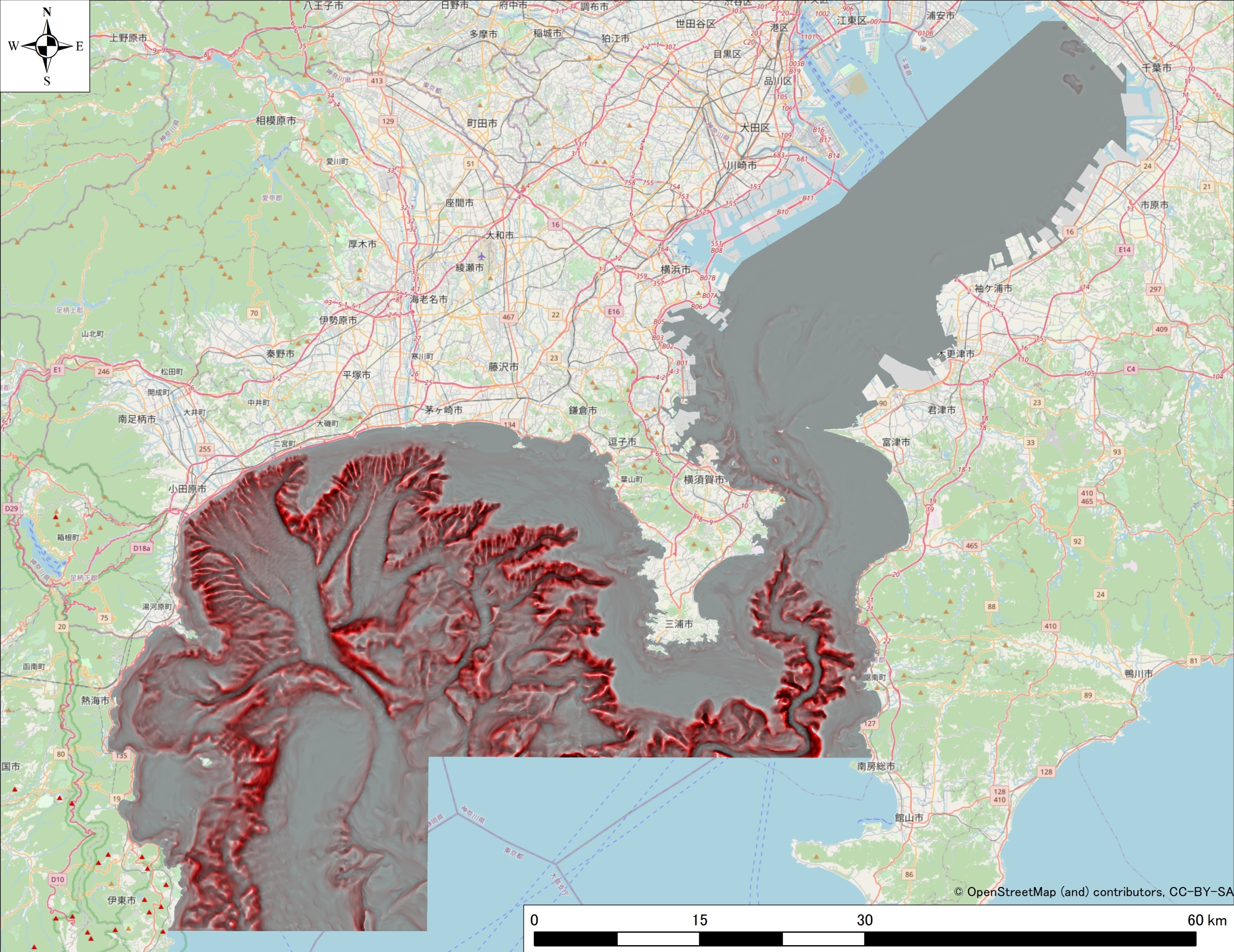 コンテンツ追加 海底地形マップアプリ 釣りドコ に 深場の赤色立体地図 を追加 アジア航測株式会社のプレスリリース