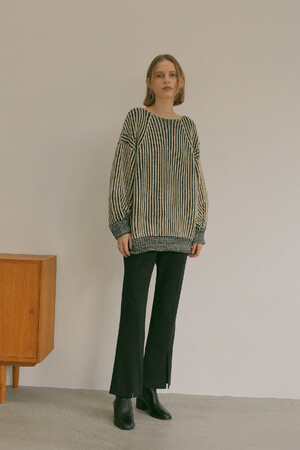  2TONE COLOUR KNIT TOPS ￥17,600(tax in)