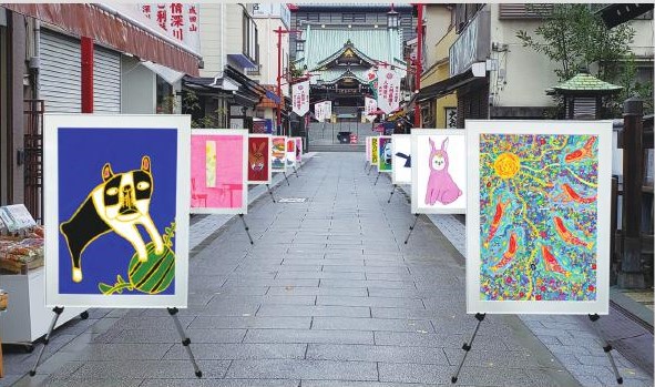 成田山深川不動堂の門前商店街にも「街なかアート」が（写真はイメージです）