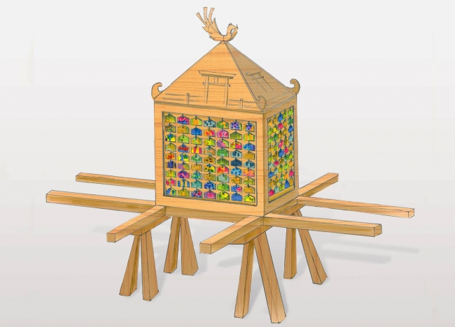 障がいのある子ども達がみんなでつくる「みんなのアート絵馬神輿」に假屋崎省吾先生も参加