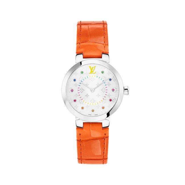 ヴィトン新品タンブールスリム腕時計ベルト限定ウォッチ激レアヴェルニ廃盤ポムダムー