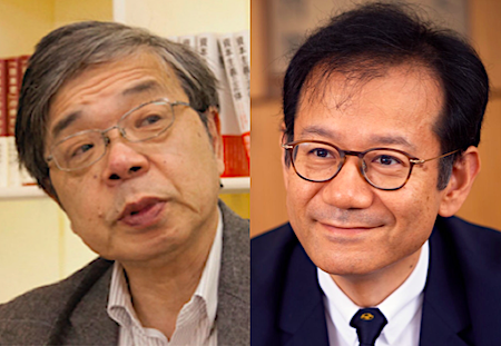 第1クールのマスター講師、池田信夫（左）と第2クールを統括する鈴木寛氏