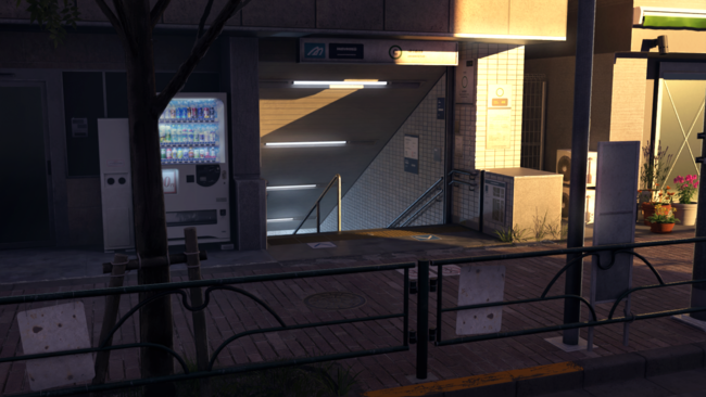 背景_地下鉄出入口 背景_地下鉄出入口