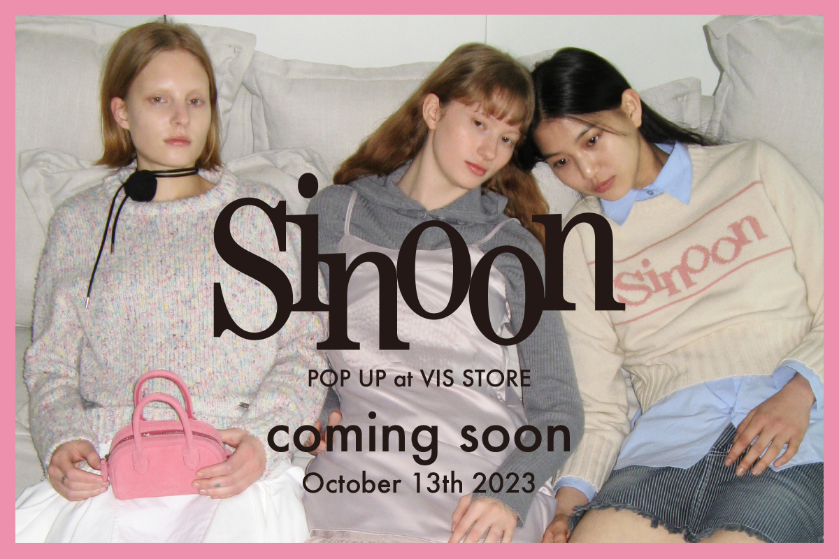 韓国人気ブランド「sinoon(シヌーン)」が日本初上陸♡VISの店舗にて