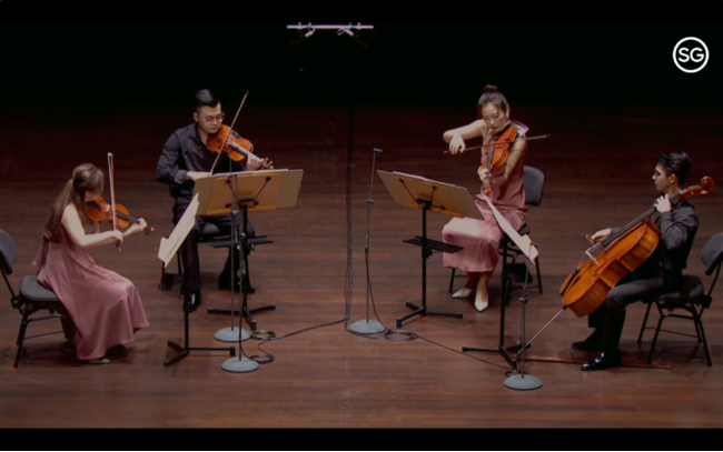 シンガポール交響楽団所属の弦楽四重奏による演奏