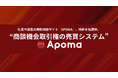 【社長や部長の無料相談サイトAPOMA】Sales-TechスタートアップAPOMAが、独自技術『商談機会取引権の売買システム』で特許を出願。