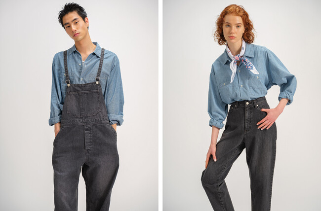 CHAMBRAY OPEN COLLAR SHIRT　ユーズド