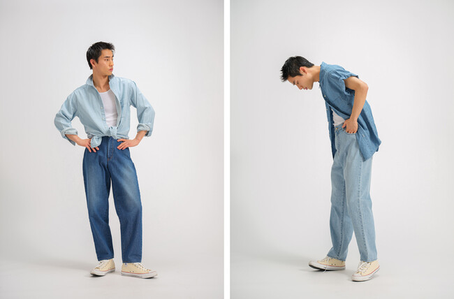 TAPERED JEANS　（左）ユーズド （右）ライトユーズド