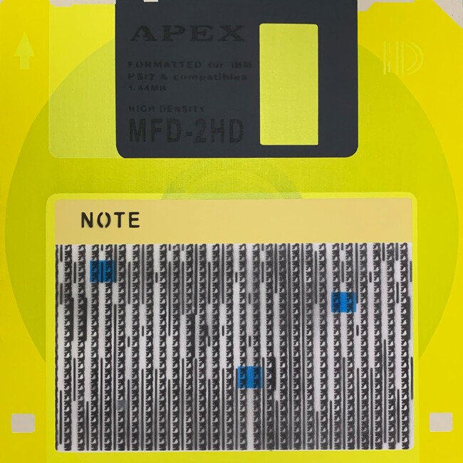 “Floppy(APEX)” 2023，41.0 x 41.0cm , Acrylic on Canvas