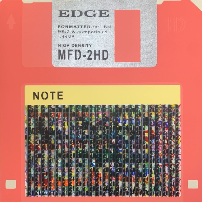 “Floppy(EDGE)” 2023，60.0 x 60.0cm , Acrylic on Canvas
