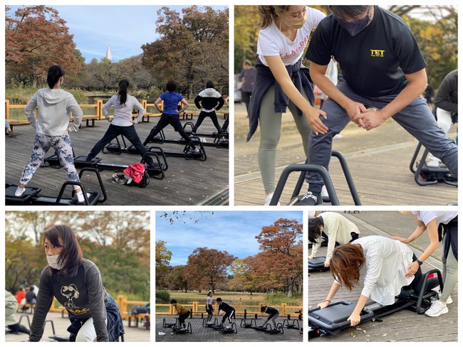 代々木公園での屋外レッスンの様子 代々木公園での屋外レッスンの様子