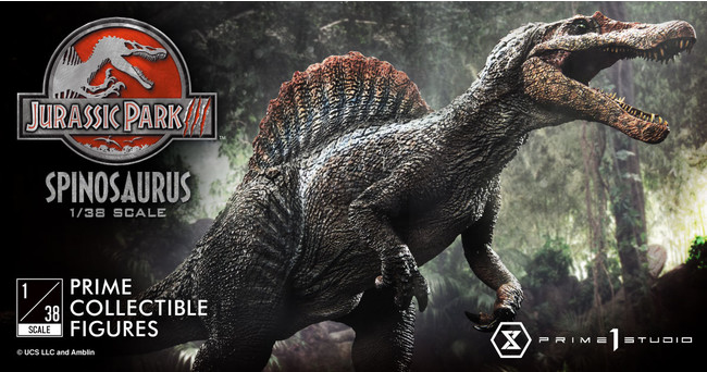 ジュラシック パーク 3 より 物語序盤の飛行機襲撃 そしてt Rexとの激闘で強烈な印象を残した スピノサウルス が登場 株式会社プライム1スタジオのプレスリリース