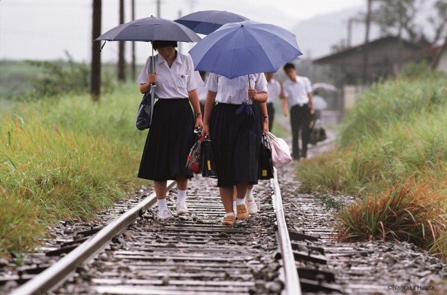 通学路。　若桜線　船岡　1984年9月5日