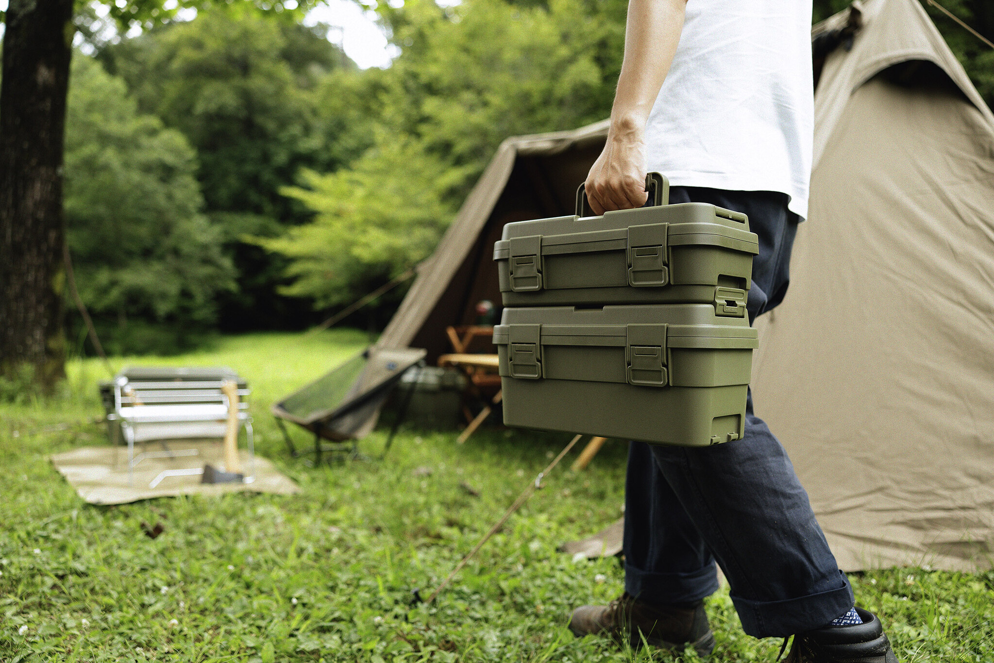 キャンプ収納の定番「トランクカーゴ」から小型の道具の収納に最適な新