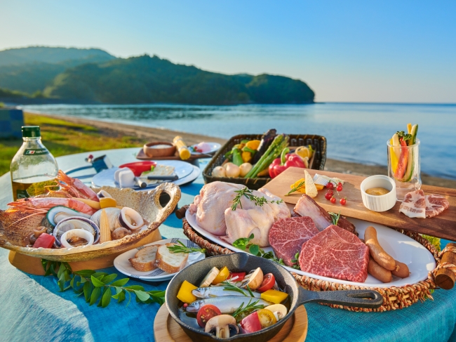 地元食材をふんだんに使用したBBQディナー