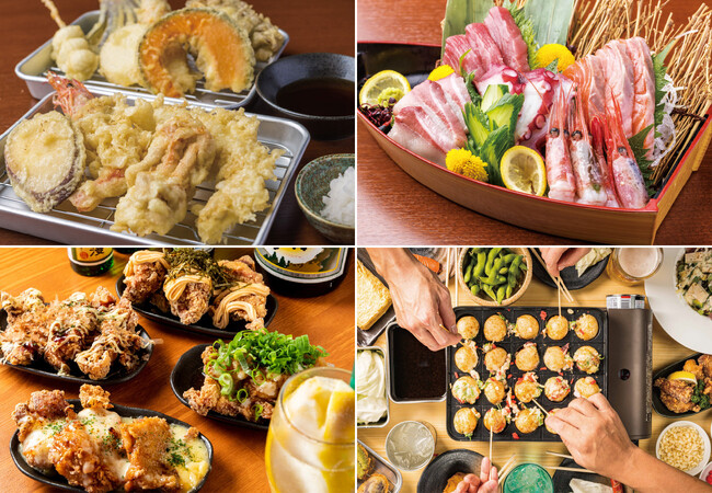 天ぷら、から揚げなど名物がずらり! 天ぷら、から揚げなど名物がずらり!