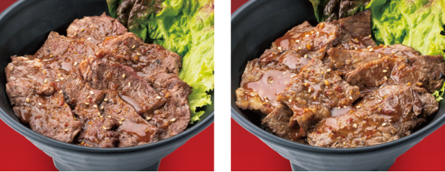 (左)ハラミ丼〈並〉(右)ロース丼〈並〉 (左)ハラミ丼〈並〉(右)ロース丼〈並〉