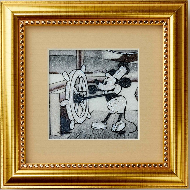 ミッキーマウスの絵画に10.0ctのダイヤモンドをあしらったディズニー 