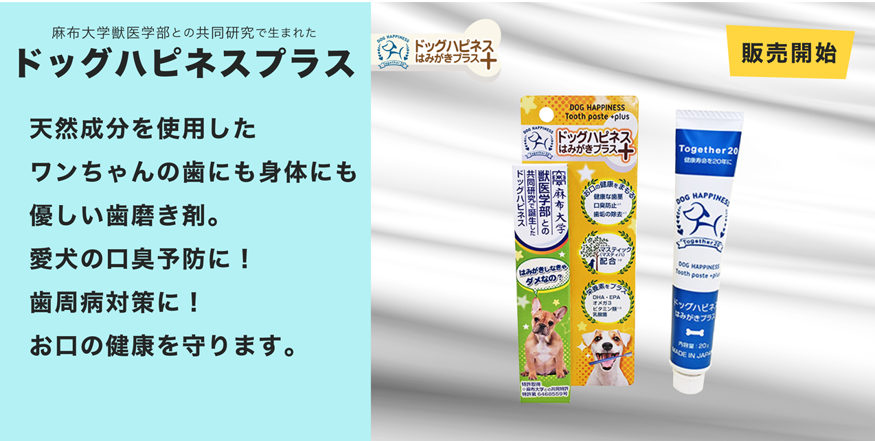 誰でもご自宅で愛犬の口腔ケアができる麻布大学獣医学部共同開発「ドッグハピネス ＋」がperromart.jpで販売開始｜25Holdingsのプレスリリース