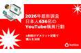 2026年最新調査 : 日本人636名のYouTube購買行動