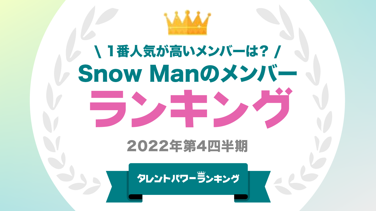 タレントパワーランキング』がSnow Manのメンバーランキングを発表